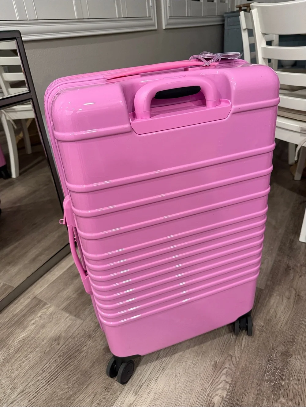 BEIS Glossy MEDIUM Berry Pink Carry-On Spinner 🩷 🍓NWT